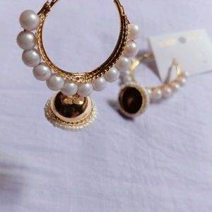 Pearl Hoop Earrings