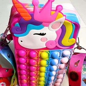 Unicorn Pop It Sling Bag Shoulder