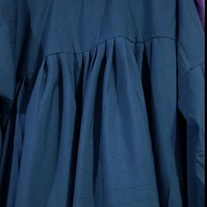 Blue Colour Elastic Sleeves Abaya, Totally New, Lo