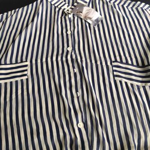 Blue Stripes Korean Shirt - L/XL