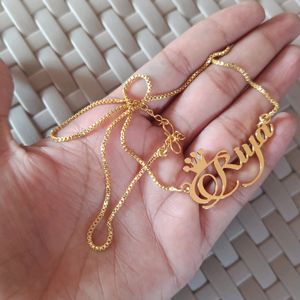 Gold Plated "Riya" Name Pandent Chain