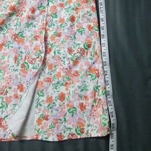 Summer Floral Slit Aline Skirt