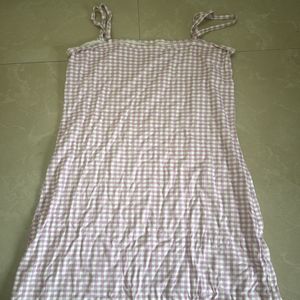 Checkered lavender dress