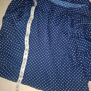 Polka Dot Half Shoulder Top