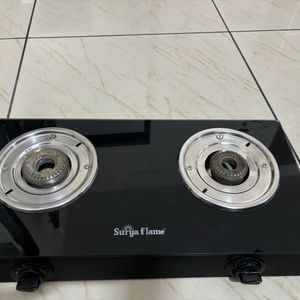 Surya Flame 2 Burner Glass Gas Stove