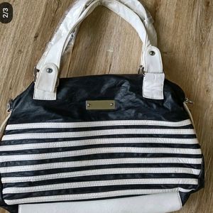 New Monochrome Black And White Handbag