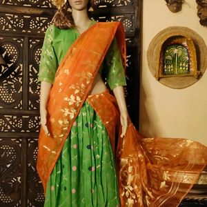 Cotton Jamdani Lehenga Choli,New With Tag