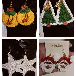 Christmas Earrings (Combo Of 4 Pairs)