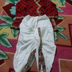 Red Kanha Dress, 2 Times Use Only