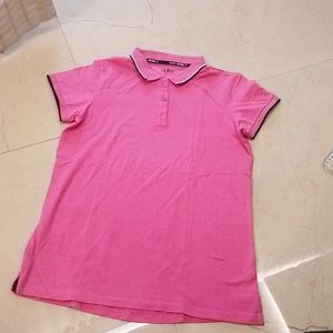 Pink Collared T Shirt