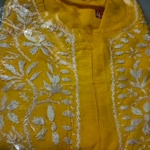 Chikenkari Cotton Kurti