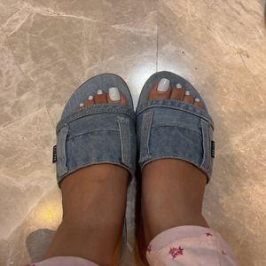 Denim Flip Flops