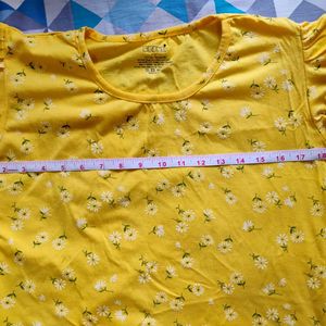 Yellow Regular Floral Top