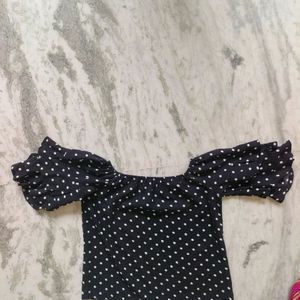 Polka Dots Off The Shoulder Top