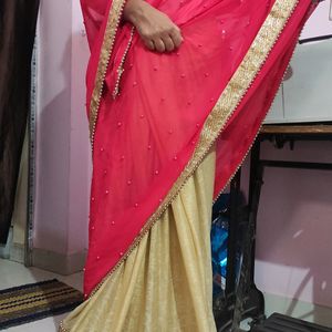 Georgette & Net Mix Saree