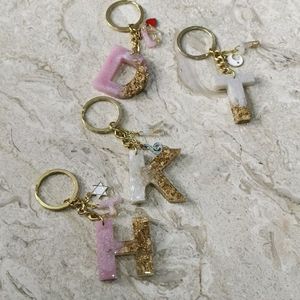 Resin Keychain Alphabet Keychai