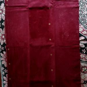 Beautiful Maroon Tant Cotton Saree🌟