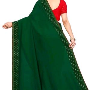 Desinger Saree With Contrast Blouse