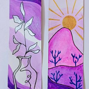 Purple Premium Bookmarks Set Of 2