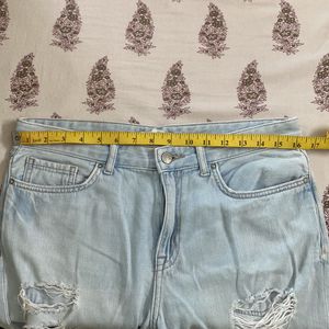 High Waist Forever 21 Tattered Jeans