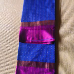 Blue and Magenta Silk Saree – Perfect for Occasion