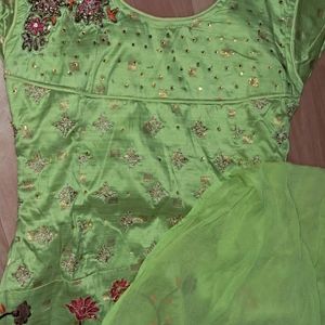 Pistachio Green Anarkali