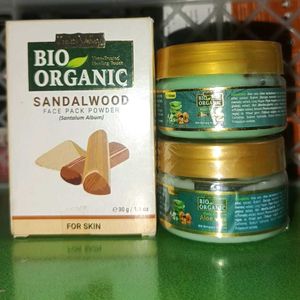 Combo Sandalwood Face Pack + Aelovera Gel