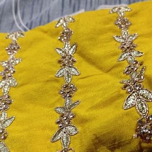 Yellow Stitched Embroidered Blouse