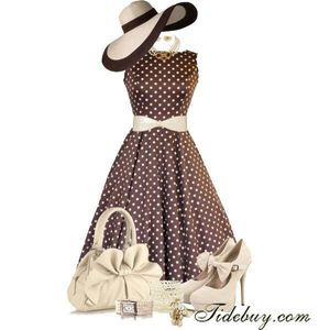 Brown Polka Dot Dress