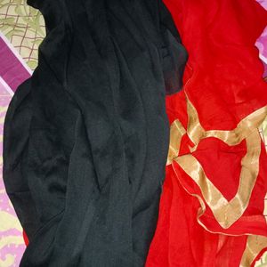 Dupatta blak nd Red