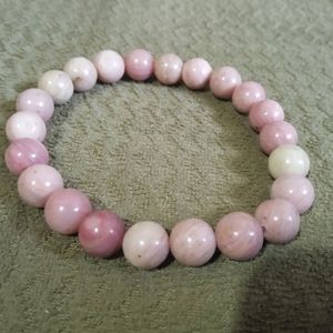 Energized pure rhodochrosite bracelet