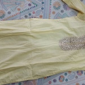 Golden Ethnic Suit Set For Festival