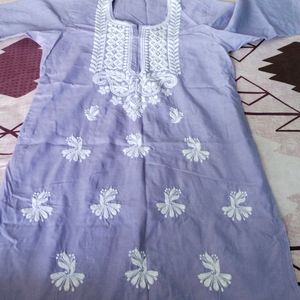 Cotton Lucknowi Work Kurta