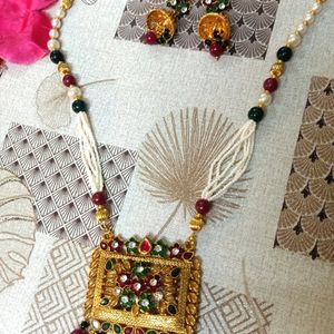 Heavy Jewellery Set 🌟 Rani Haar & Earrings