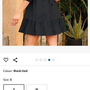 Black mini backless dress