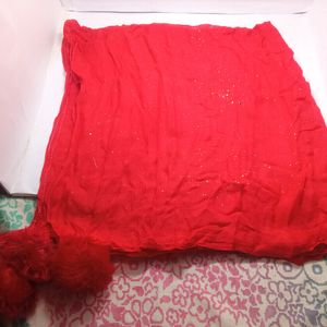 AHMADUN BRAND NEW Red Dupatta Rayon