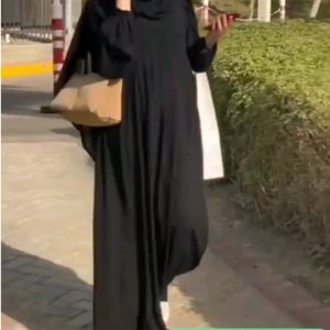 Abaya Black Front Pleated Burqa