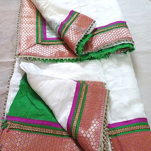 💥🆕️ Brasso Saree With Heavy Brocade Border