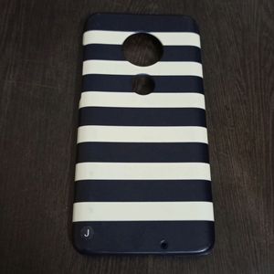 Mototrola Moto G7 black and white stripes Hard cov