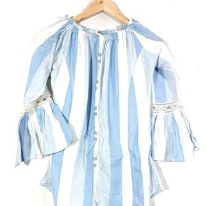 Pastel Blue Striped Top (Women)