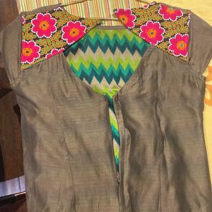 Kurti With A Fancy Back