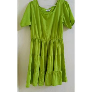 PlusS Green Solid A-line Dress.