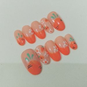 Cute Carrot Press On Nails