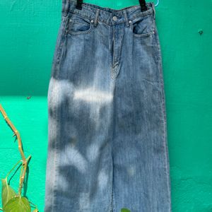 Long Denim Skirt