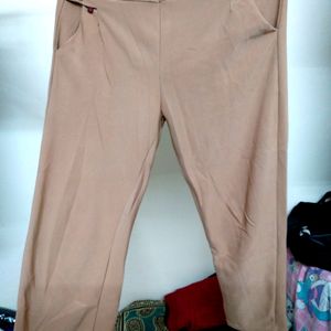 Its Active as well Formal Cream Color Trouser