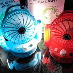 Portable Fan With Led Light