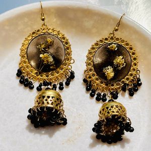 Black Resin Jhumka