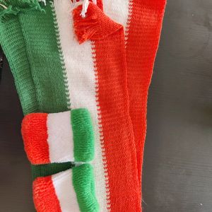 Independence Day Indian Flag Stole And Wrist Band