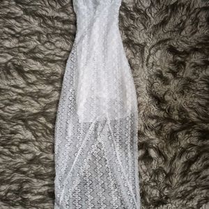 White Ethereal Mermaid Dress Top