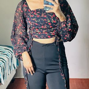 Flower Print Top